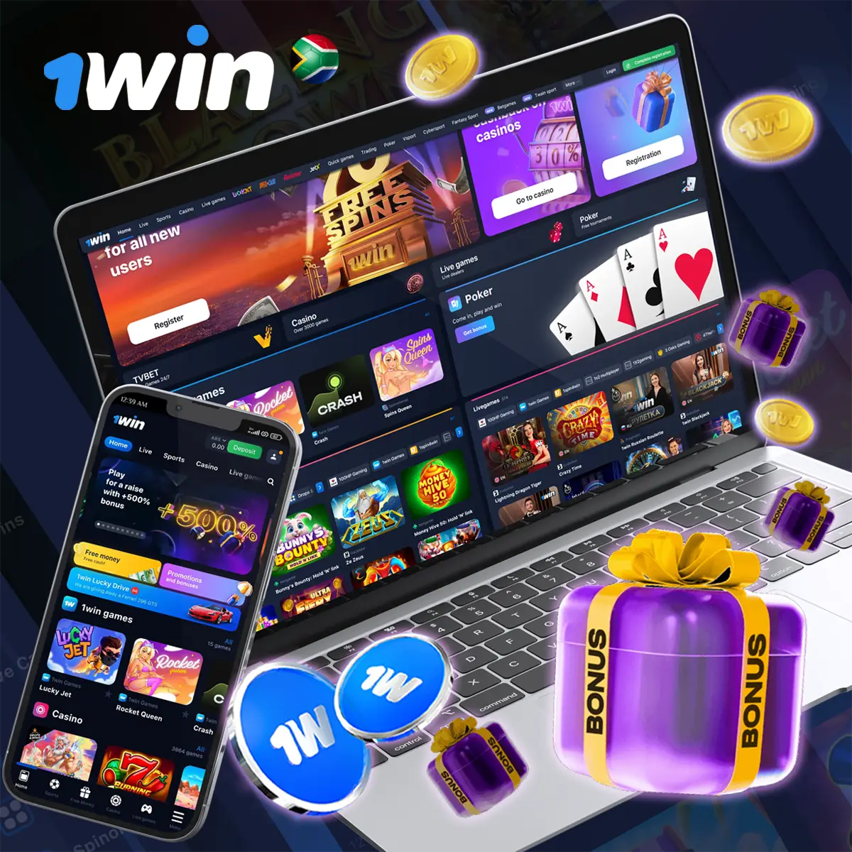 1Win is an online betting and gaming platform that caters to users from South Africa